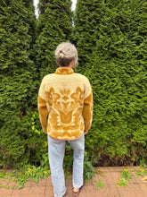 Load image into Gallery viewer, One-of-a-Kind: Ochre Geometric Ukrainian Blanket Flora Jacket (M)
