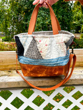 Load image into Gallery viewer, One-of-a-Kind: Triangle Block Project Bag (with detachable strap)
