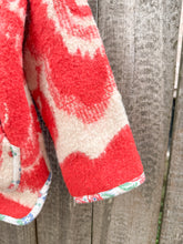 Load image into Gallery viewer, One-of-a-Kind: Cherry Floral Ukrainian Blanket Flora Jacket (S)
