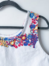 Load image into Gallery viewer, One-of-a-Kind: Vintage Tutti Fruitti Tablecloth Turnaround Tank (M)
