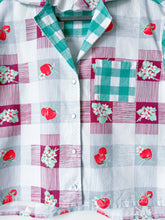 Load image into Gallery viewer, One-of-a-Kind: Vintage Picnic Tablecloth Mashup Shaftsbury Shirt (S)
