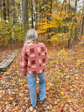 Load image into Gallery viewer, One-of-a-Kind: Geometric Ukrainian Blanket Flora Jacket (M)
