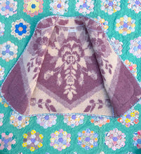 Load image into Gallery viewer, One-of-a-Kind: Dusty Mauve Floral Ukrainian Blanket Vest (M)
