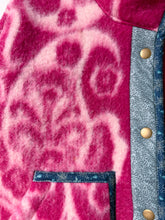 Load image into Gallery viewer, One-of-a-Kind: Fuchsia Ukrainian Blanket Flora Jacket (S)
