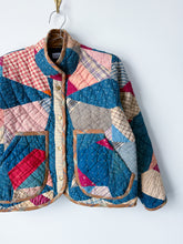 Load image into Gallery viewer, One-of-a-Kind: Indigo Rocky Road to Kansas Flora Jacket (S)
