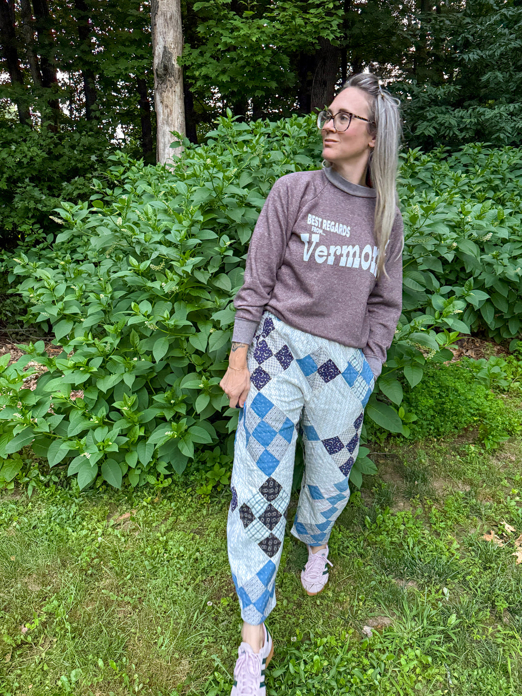 One-of-a-Kind: Nine Patch Barrel Leg Pant (S)