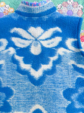 Load image into Gallery viewer, One-of-a-Kind: Blue Floral Ukrainian Blanket Vest (L)
