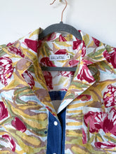 Load image into Gallery viewer, One-of-a-Kind: Vintage Tulip Tablecloth Shaftsbury Shirt (M)
