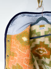 Load image into Gallery viewer, One-of-a-Kind: Geometric Floral Ukrainian Blanket Hooded Flora Jacket (M)
