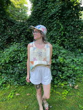 Load image into Gallery viewer, One-of-a-Kind: Feedsack Floral Shoofly Turnaround Tank (M)
