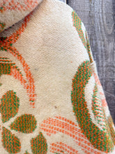 Load image into Gallery viewer, One-of-a-Kind: Orange and Green Floral Ukrainian Blanket Hooded Flora Jacket (L)
