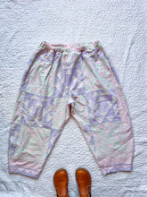 Load image into Gallery viewer, One-of-a-Kind: Pastel Kantha Barrel Leg Pant (XL)
