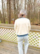 Load image into Gallery viewer, One-of-a-Kind: Green Floral Ukrainian Blanket Pullover (L)
