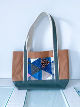 Load image into Gallery viewer, One-of-a-Kind: 19th Century Indigo Triangle Boat Tote
