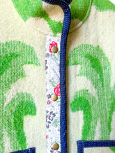 Load image into Gallery viewer, One-of-a-Kind: Bright Green Floral Ukrainian Blanket Flora Jacket (M)
