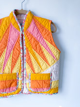 Load image into Gallery viewer, One-of-a-Kind: Sunburst Quilt Vest (XS/S)
