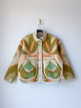 Load image into Gallery viewer, One-of-a-Kind: Orange/Green Floral Ukrainian Blanket Flora Jacket (M)
