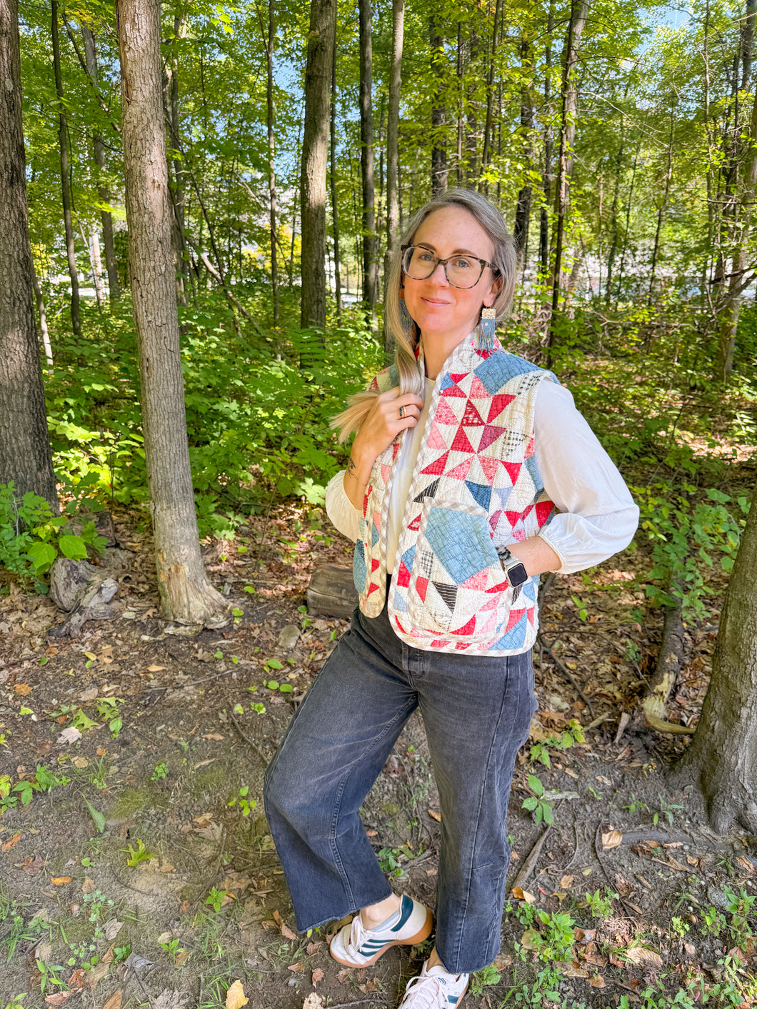 One-of-a-Kind: Ocean Waves Quilt Vest (XS-M)