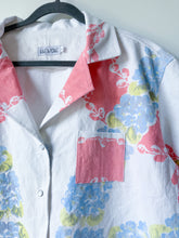 Load image into Gallery viewer, One-of-a-Kind: Vintage Hydrangea Tablecloth Shaftsbury Shirt (L)
