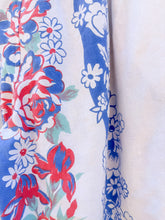 Load image into Gallery viewer, One-of-a-Kind: Vintage Pink and Blue Floral Tablecloth Easy Pant (M)
