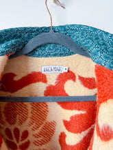 Load image into Gallery viewer, One-of-a-Kind: Copper Floral Ukrainian Wool Blanket Flora Jacket (M)
