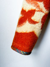 Load image into Gallery viewer, One-of-a-Kind: Fall Orange Floral Ukrainian Wool Blanket Flora Jacket (M)
