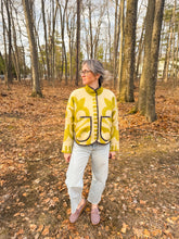 Load image into Gallery viewer, One-of-a-Kind: Celery Spade Floral Ukrainian Blanket Flora Jacket (S)
