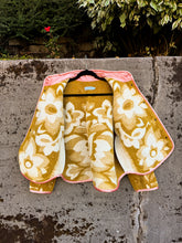 Load image into Gallery viewer, One-of-a-Kind: Ochre Geometric Ukrainian Blanket Flora Jacket (M)
