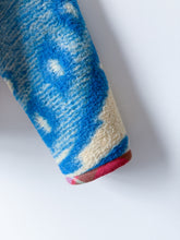 Load image into Gallery viewer, One-of-a-Kind: Blue Floral Ukrainian Blanket Flora Jacket (S)
