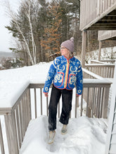 Load image into Gallery viewer, One-of-a-Kind: Folk Art Floral Ukrainian Blanket Flora Jacket (S)
