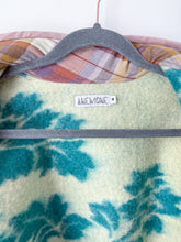 Load image into Gallery viewer, One-of-a-Kind: Turquoise Floral Ukrainian Blanket Flora Jacket (M)
