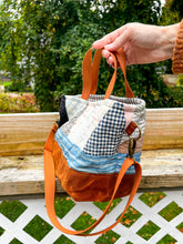 Load image into Gallery viewer, One-of-a-Kind: Triangle Block Project Bag (with detachable strap)
