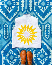 Load image into Gallery viewer, One-of-a-Kind: Sunburst Quilt Vest (XS-M)
