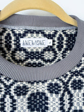 Load image into Gallery viewer, One-of-a-Kind: Black and Cream Coverlet Pullover (L)

