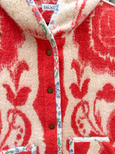 Load image into Gallery viewer, One-of-a-Kind: Cherry Floral Ukrainian Blanket Flora Jacket (S)
