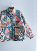 Load image into Gallery viewer, One-of-a-Kind: Half Square Triangle Flora Jacket (L)
