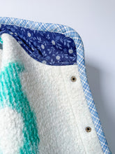 Load image into Gallery viewer, One-of-a-Kind: Green Floral Ukrainian Blanket Flora Jacket (M)
