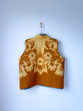Load image into Gallery viewer, One-of-a-Kind: Goldenrod Floral Vintage Blanket Vest (L/XL)

