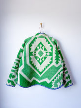 Load image into Gallery viewer, One-of-a-Kind: Geometric Ukrainian Blanket Flora Jacket (L)
