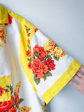 Load image into Gallery viewer, One-of-a-Kind: Vintage Floral Tablecloth Shaftsbury Shirt (L)
