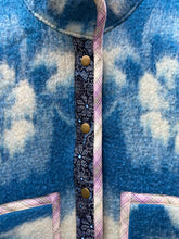 Load image into Gallery viewer, One-of-a-Kind: Blueberry Floral Ukrainian Blanket Flora Jacket (M)
