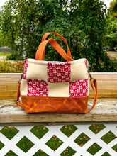 Load image into Gallery viewer, One-of-a-Kind: Wool Patchwork Project Bag (with detachable strap)
