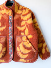 Load image into Gallery viewer, One-of-a-Kind: Chestnut Fall Florals Ukrainian Blanket Flora Jacket (M)
