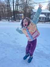 Load image into Gallery viewer, One-of-a-Kind: Colorblock Wool Kid&#39;s Flora Jacket (7yr)
