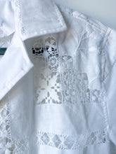 Load image into Gallery viewer, One-of-a-Kind: Antique lace and embroidered Shaftsbury Shirt (S)
