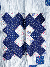 Load image into Gallery viewer, One-of-a-Kind: Indigo Chimney Sweep Quilt Vest (XS-M)
