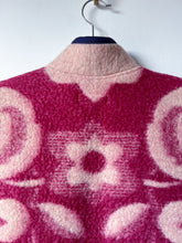 Load image into Gallery viewer, One-of-a-Kind: Ukrainian Floral Wool Blanket Colorblock Cropped Vest (XS-S)
