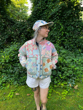 Load image into Gallery viewer, One-of-a-Kind: Economy Nine Patch Flora Jacket (S)
