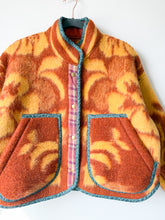 Load image into Gallery viewer, One-of-a-Kind: Chestnut Fall Florals Ukrainian Blanket Flora Jacket (S)
