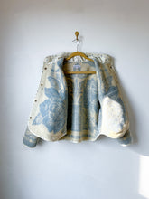 Load image into Gallery viewer, One-of-a-Kind: Orr Health Blue Wool Blanket Flora Jacket (M)
